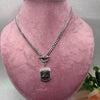 collana 3016 acciaio e pelle